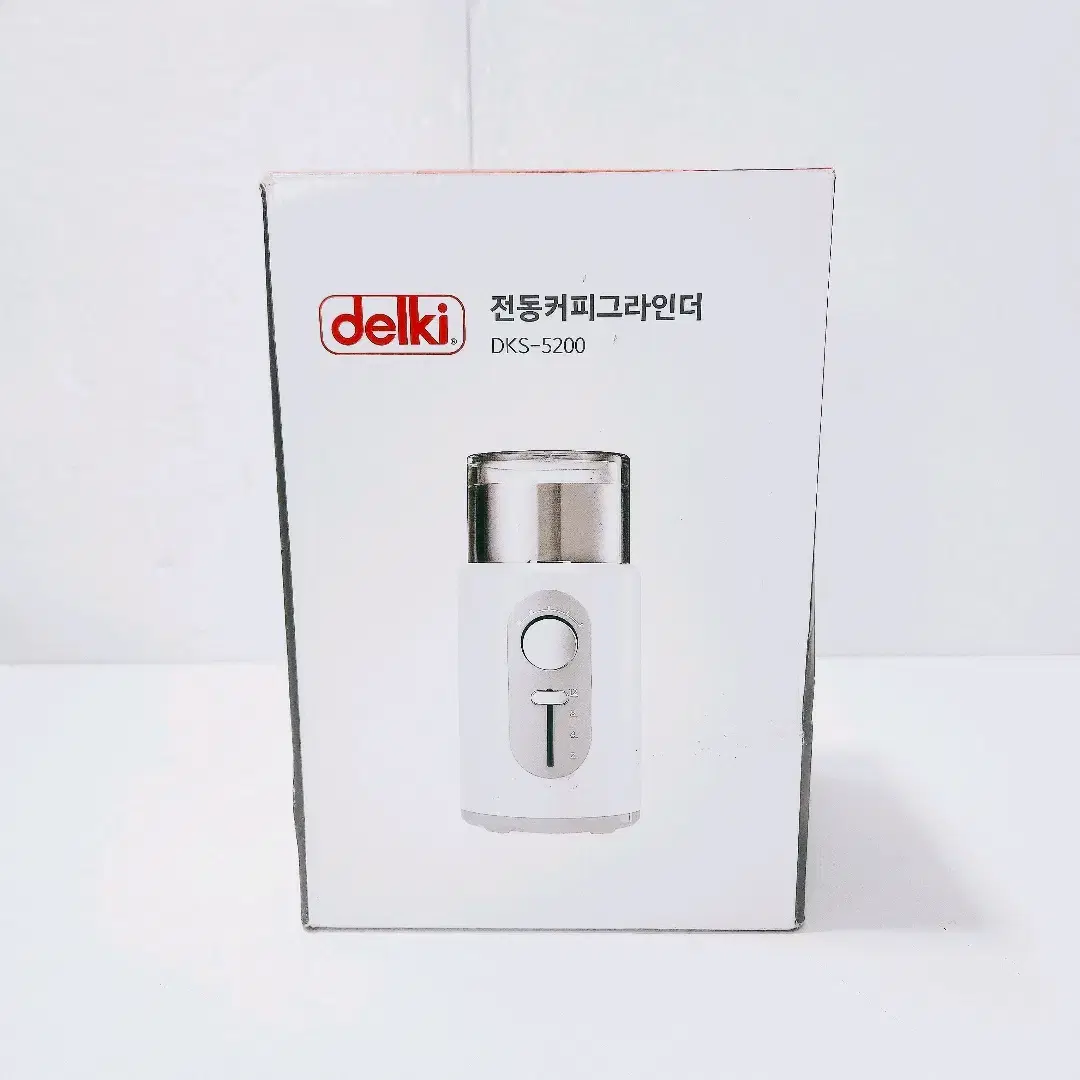 [리퍼] 델키 전동 커피그라인더 분쇄입자조절기능 DKS-5200 화이트